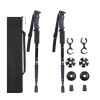 Sports & Outdoors Four-section Trekking Straight Trekking Poles  - Black - Trekking Poles