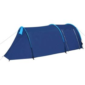 Waterproof Camping Tent 4 Persons Navy Blue/Light Blue - Blue
