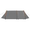 Camping Tent 4 Persons Gray and Orange - Grey