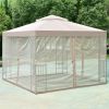 10 Feet x 10 Feet Awning Patio Screw-free Structure Canopy Tent - Dark brown