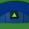 Camping Tent 4 Persons Navy Blue/Green - Blue