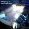 5 LED USB Rechargeable Headlamp; Portable Built-in 18650 Battery Head Flash Light; Waterproof For Expedition Outdoor Camping Fishing - Golden