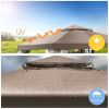 10 Feet x 10 Feet Awning Patio Screw-free Structure Canopy Tent - Dark brown